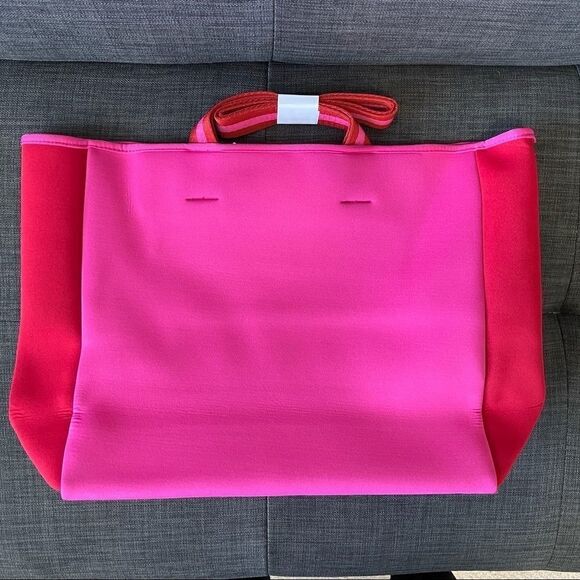 Pink & Red Neoprene Beach Tote - Picture 2 of 8